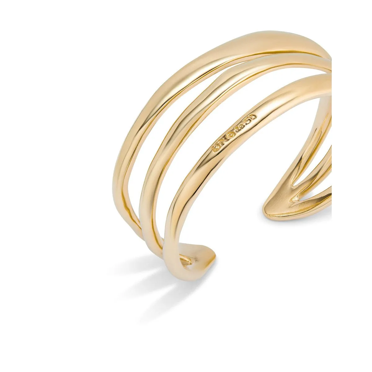Rigid 18K gold-plated bracelet - PUL2440ORO