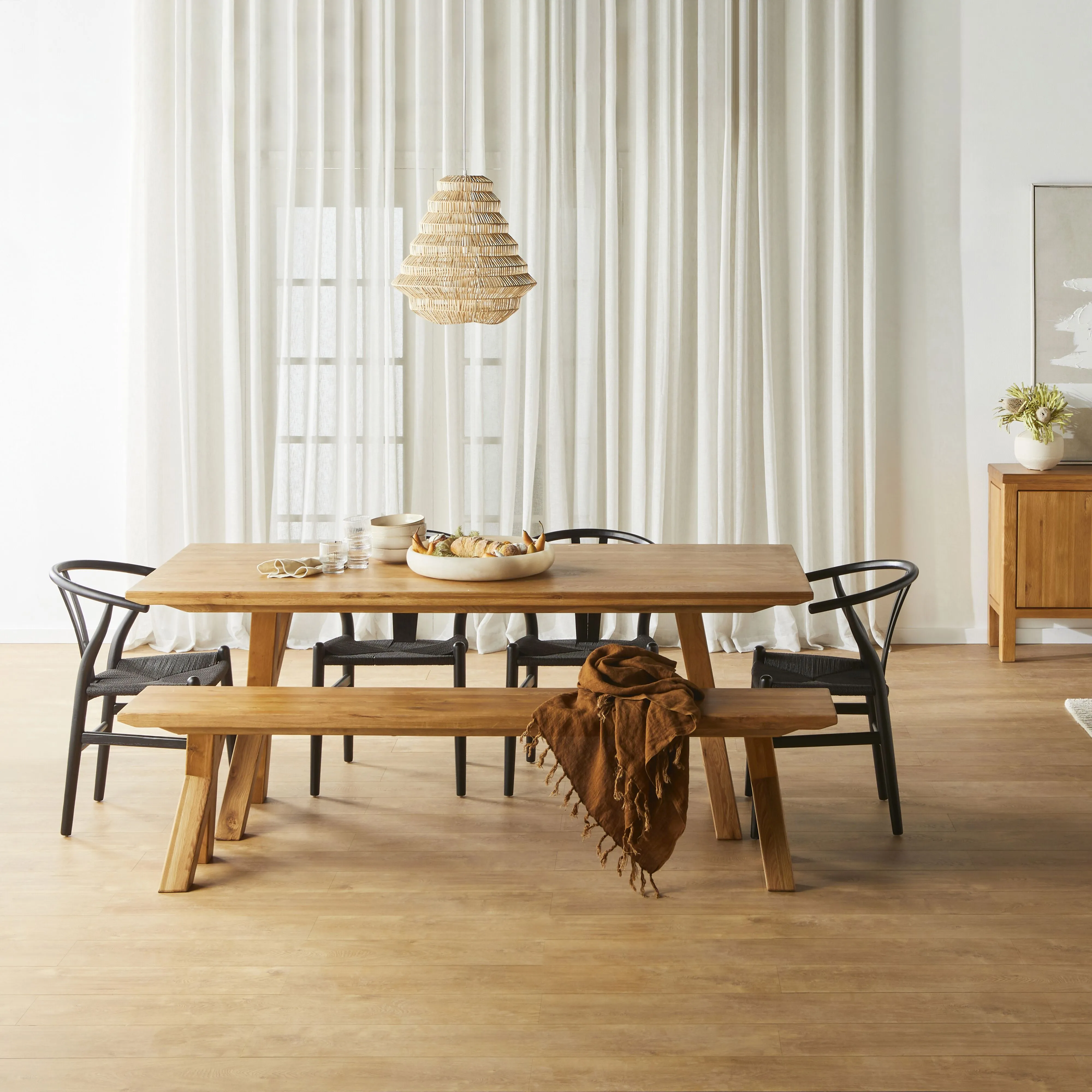 Romsey Rattan Weave Pendant 50x50cm