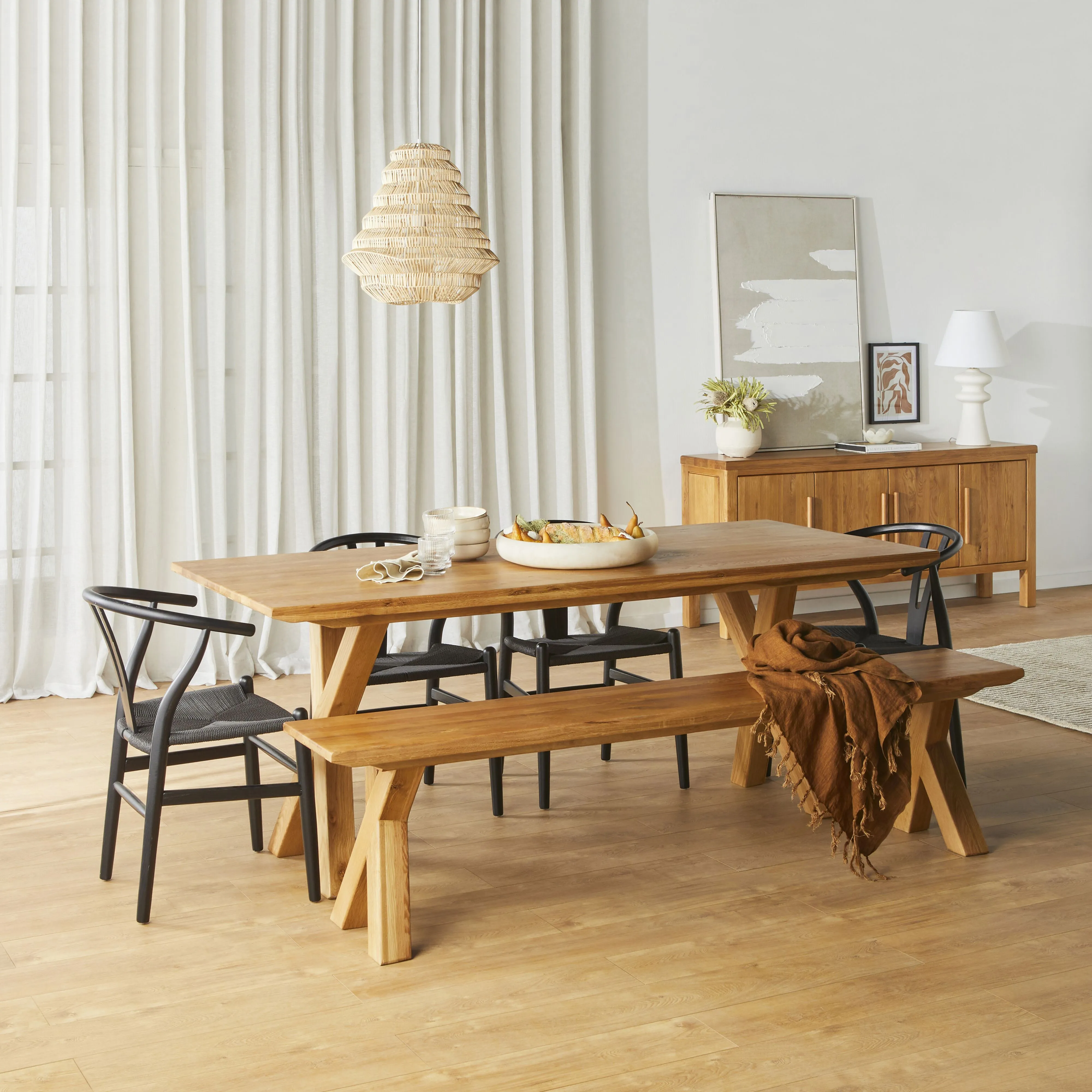 Romsey Rattan Weave Pendant 50x50cm
