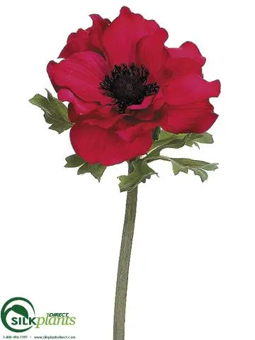 Silk Plants Direct Anemone Spray - Cream - Pack of 12