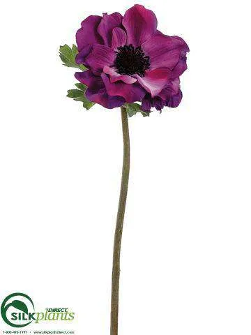 Silk Plants Direct Anemone Spray - Cream - Pack of 12