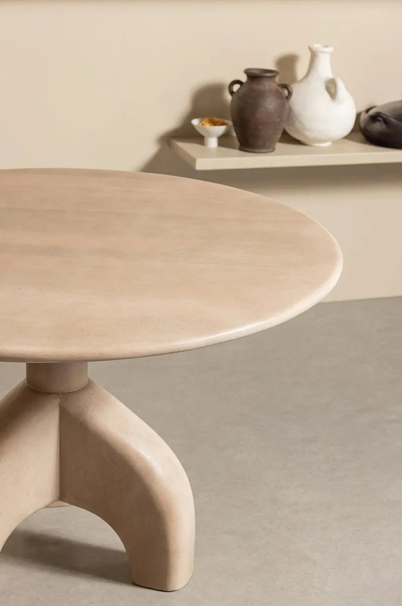 Smooth Natural Mango Wood Dining Table