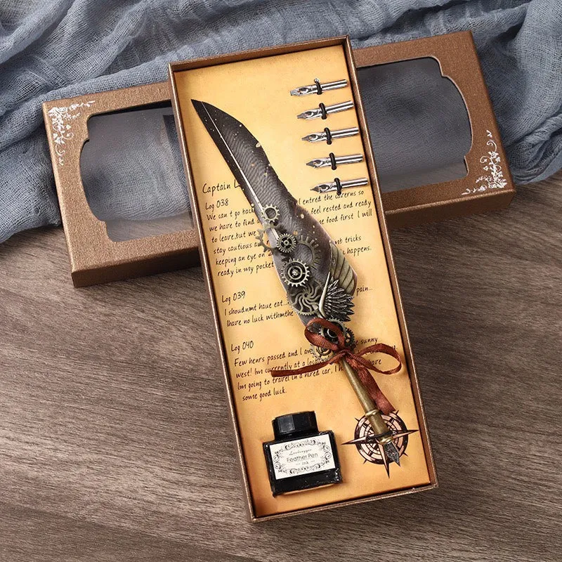 Special Present Enchanted Quill - Elevate Your Correspondence with a Captivating Feather Pen Set