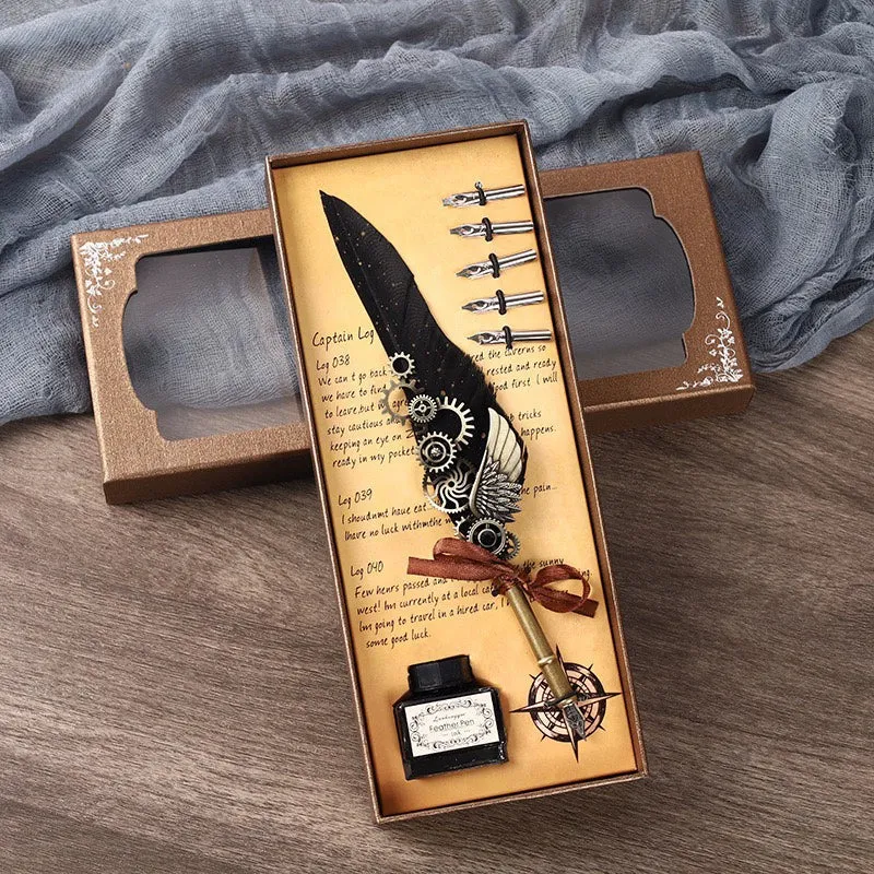 Special Present Enchanted Quill - Elevate Your Correspondence with a Captivating Feather Pen Set