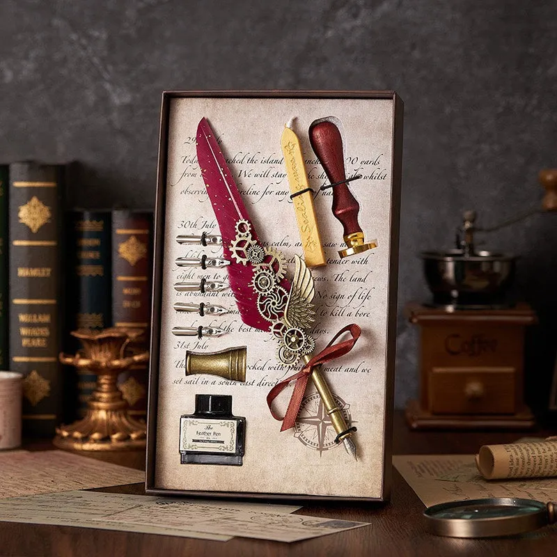 Special Present Enchanted Quill - Elevate Your Correspondence with a Captivating Feather Pen Set