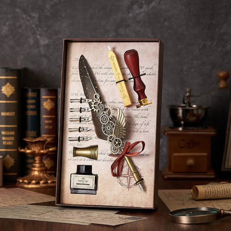 Special Present Enchanted Quill - Elevate Your Correspondence with a Captivating Feather Pen Set