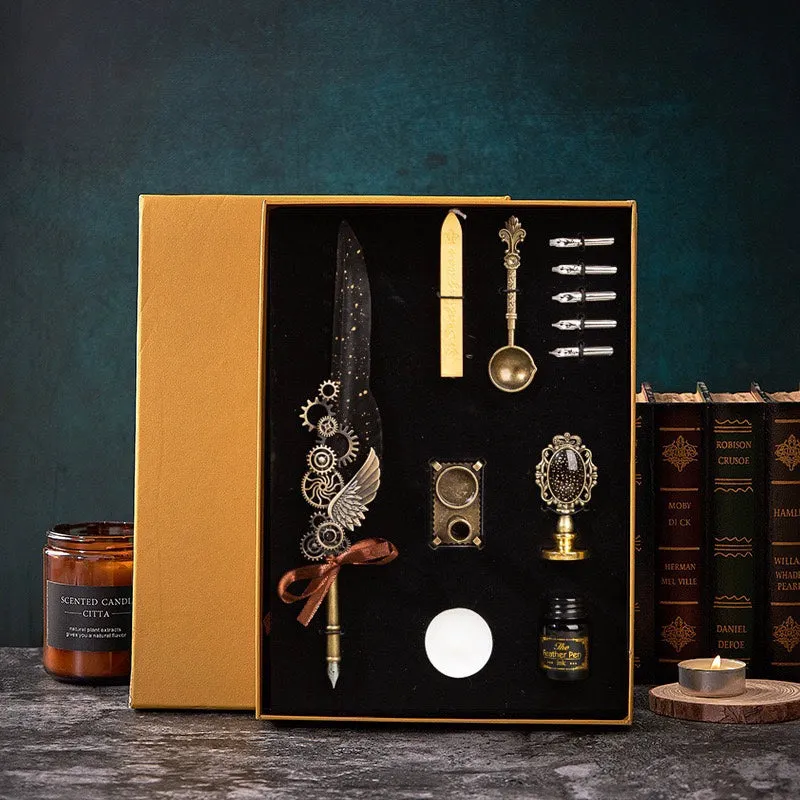 Special Present Enchanted Quill - Elevate Your Correspondence with a Captivating Feather Pen Set
