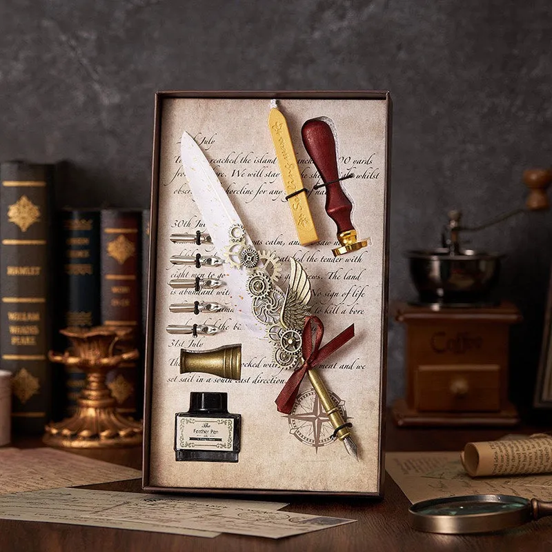 Special Present Enchanted Quill - Elevate Your Correspondence with a Captivating Feather Pen Set