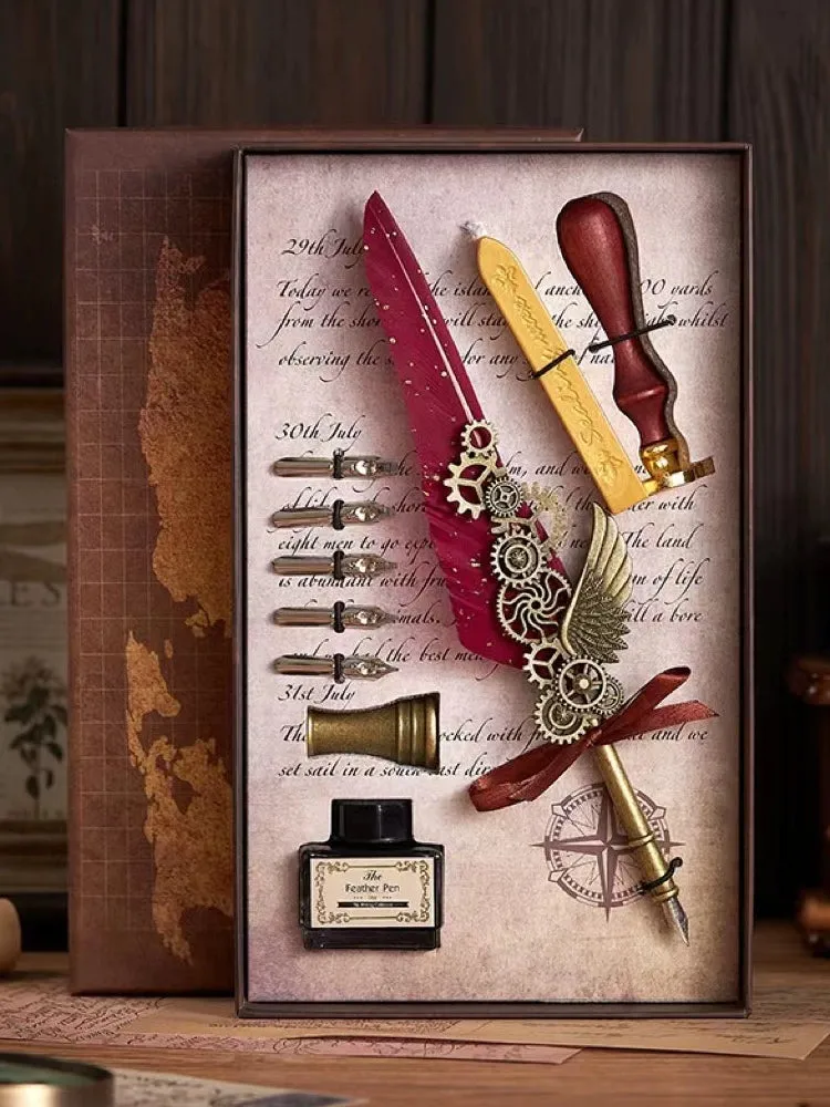 Special Present Enchanted Quill - Elevate Your Correspondence with a Captivating Feather Pen Set