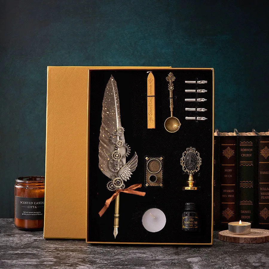 Special Present Enchanted Quill - Elevate Your Correspondence with a Captivating Feather Pen Set