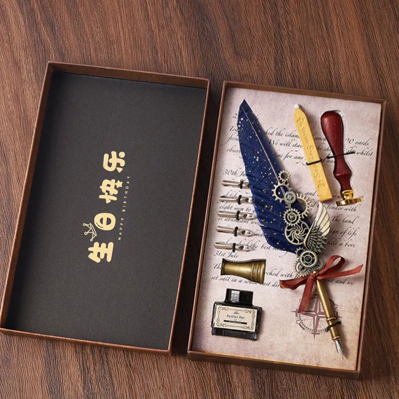 Special Present Enchanted Quill - Elevate Your Correspondence with a Captivating Feather Pen Set