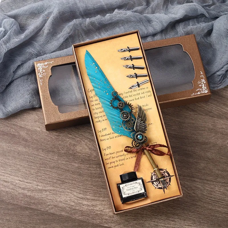Special Present Enchanted Quill - Elevate Your Correspondence with a Captivating Feather Pen Set
