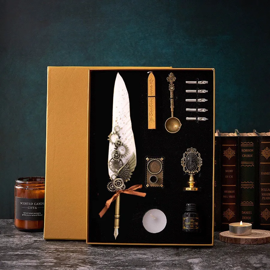 Special Present Enchanted Quill - Elevate Your Correspondence with a Captivating Feather Pen Set