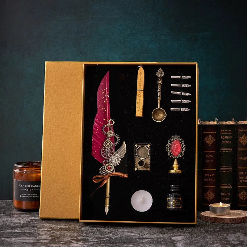 Special Present Enchanted Quill - Elevate Your Correspondence with a Captivating Feather Pen Set