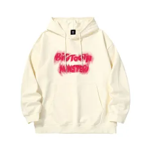 Spin Phantom English letter print loose hoodie
