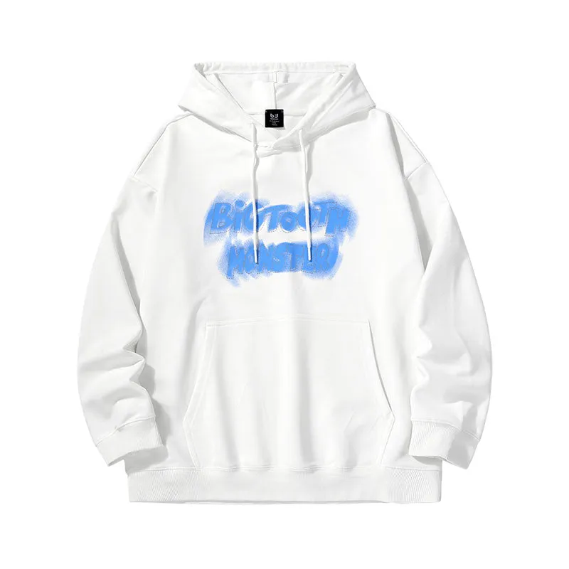 Spin Phantom English letter print loose hoodie