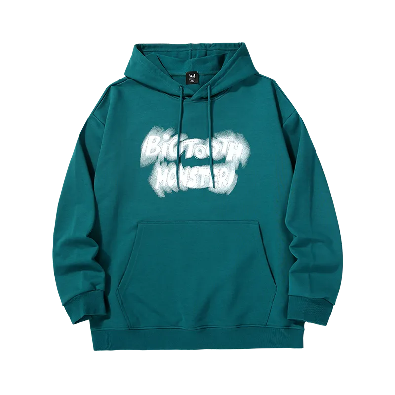 Spin Phantom English letter print loose hoodie