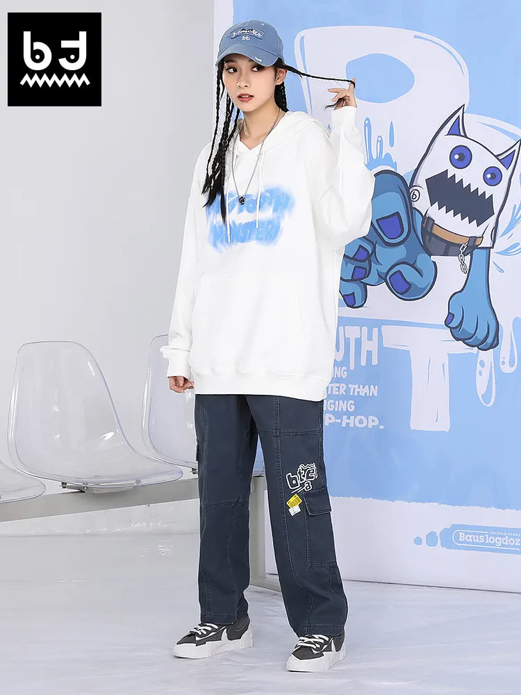 Spin Phantom English letter print loose hoodie