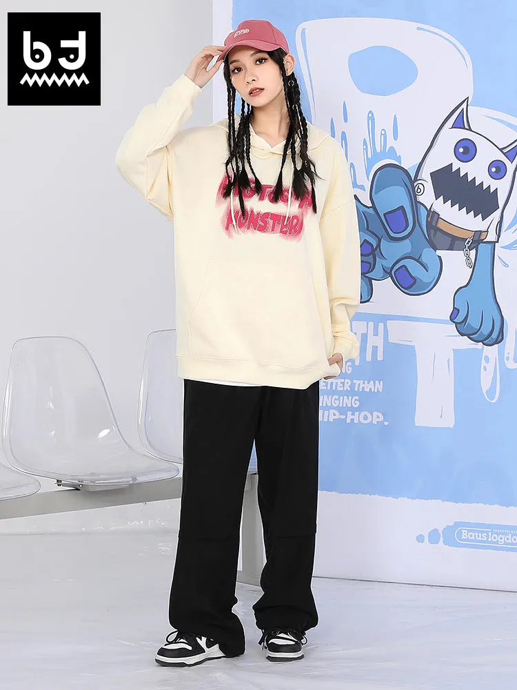 Spin Phantom English letter print loose hoodie