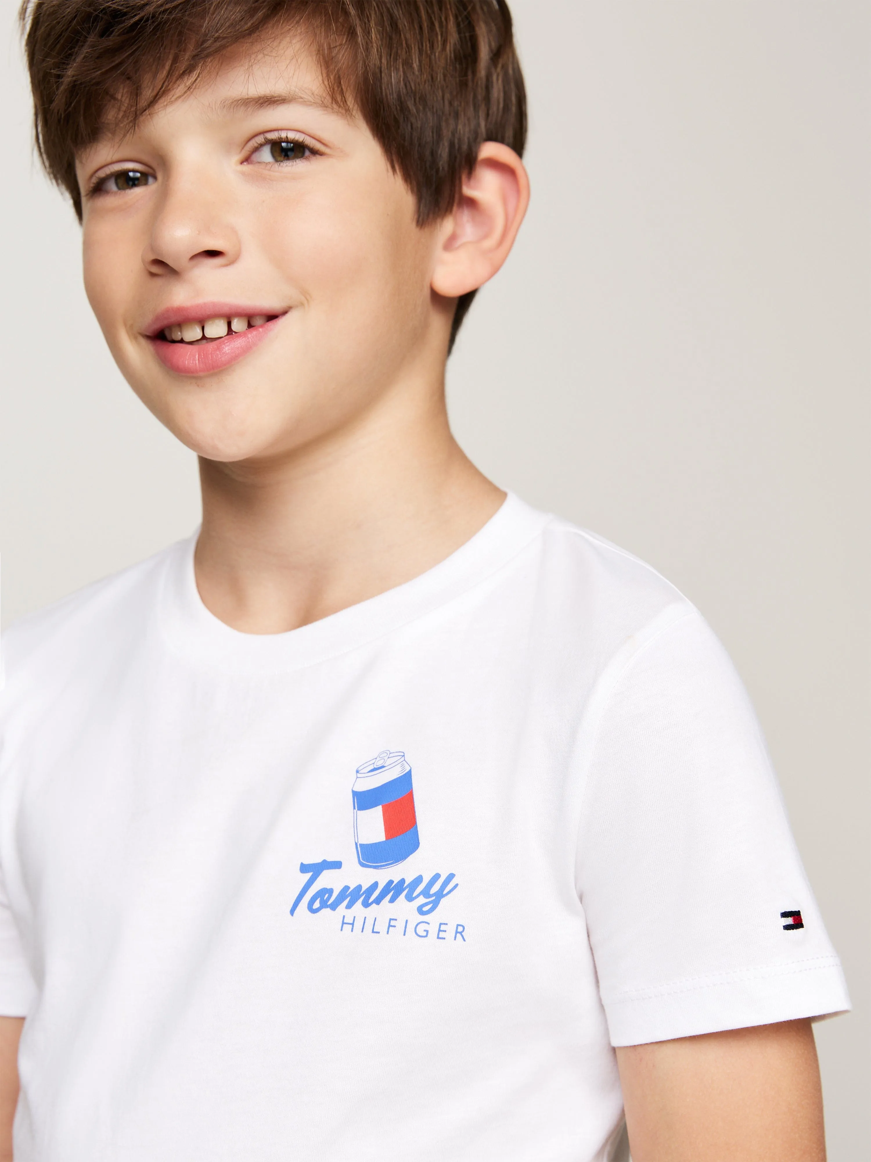 Tommy Hilfiger Boys Fun Print T-Shirt in White