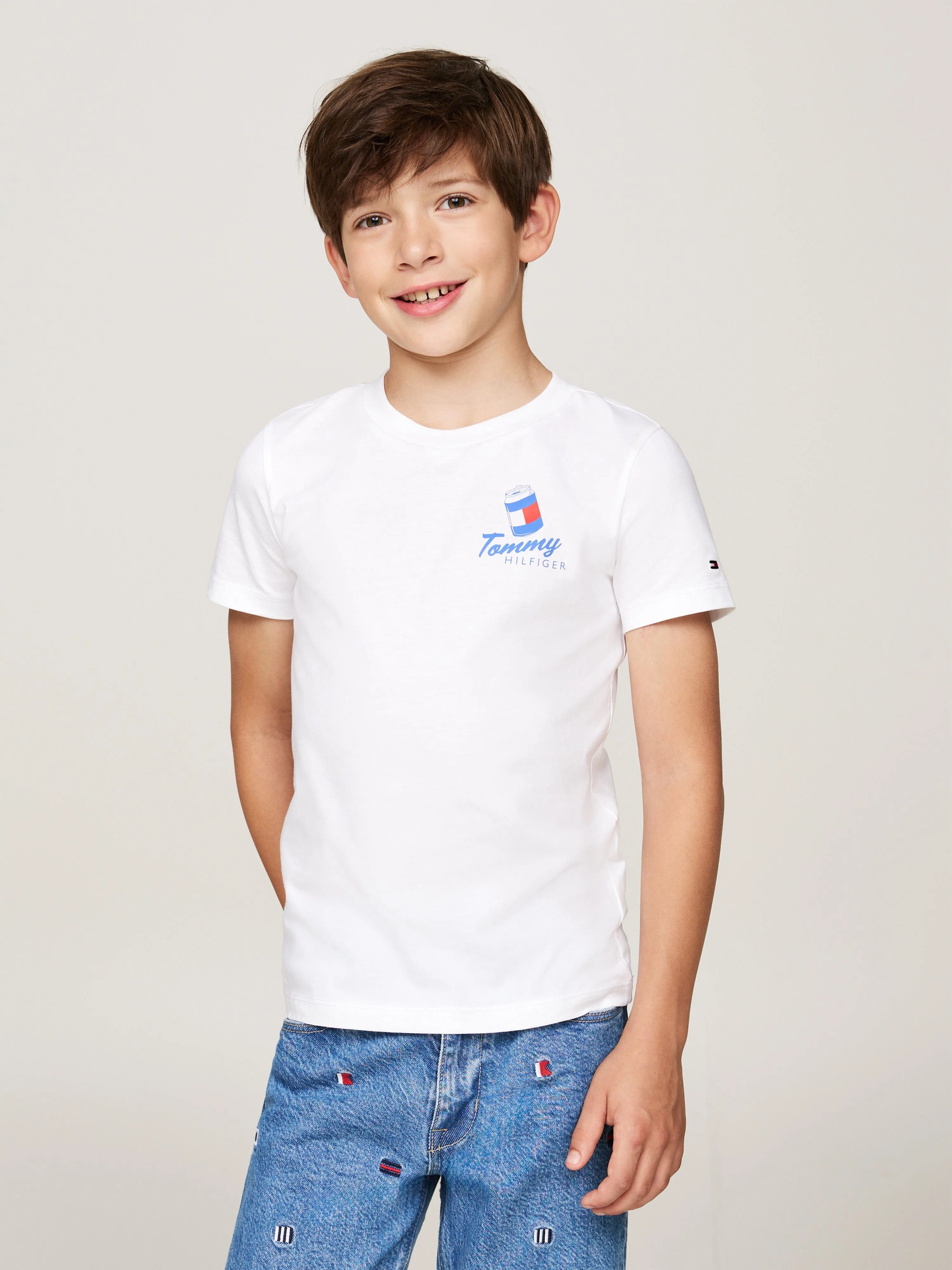 Tommy Hilfiger Boys Fun Print T-Shirt in White