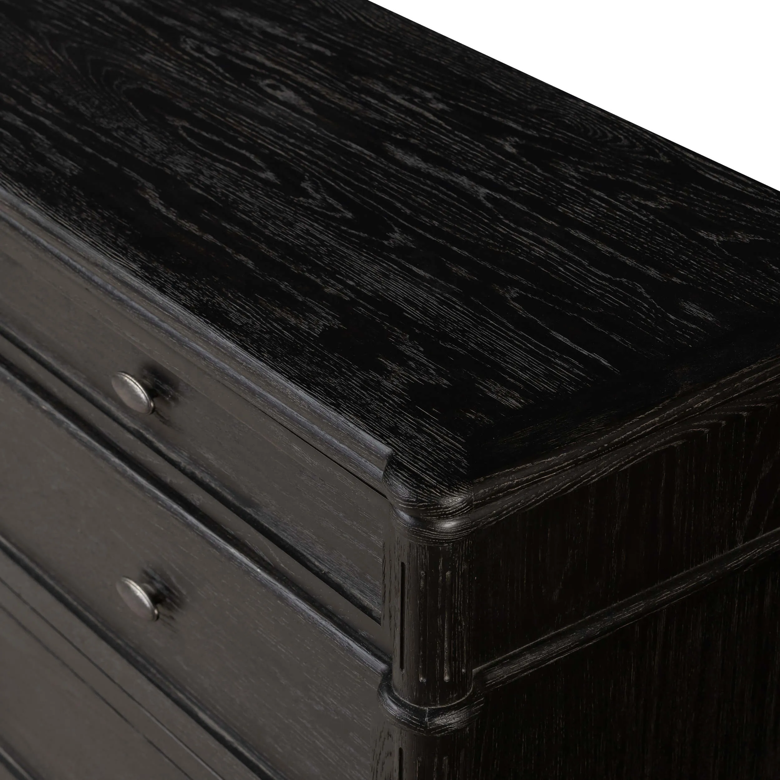 Toulouse 9 Drawer Dresser, Distressed Black
