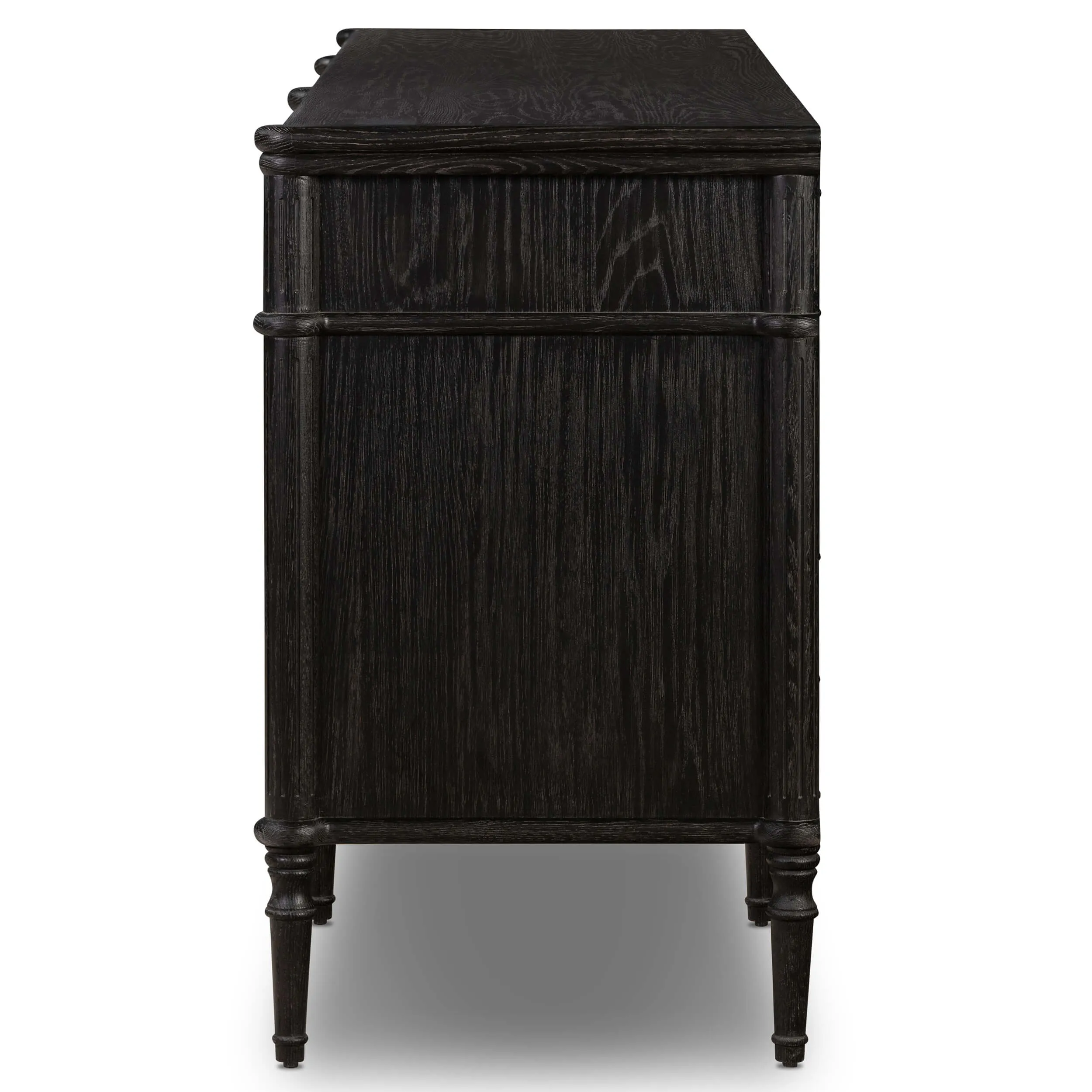 Toulouse 9 Drawer Dresser, Distressed Black