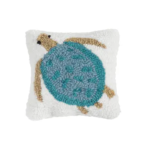 Turtle Hooked Mini Pillow