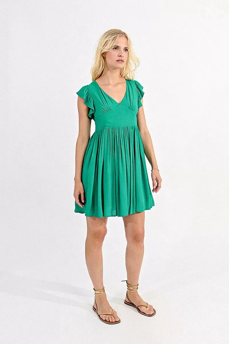 V-Neck Mini Dress