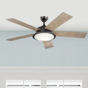 Verdi 56 Inch Anvil Iron LED Coastal Ceiling Fan with Remote