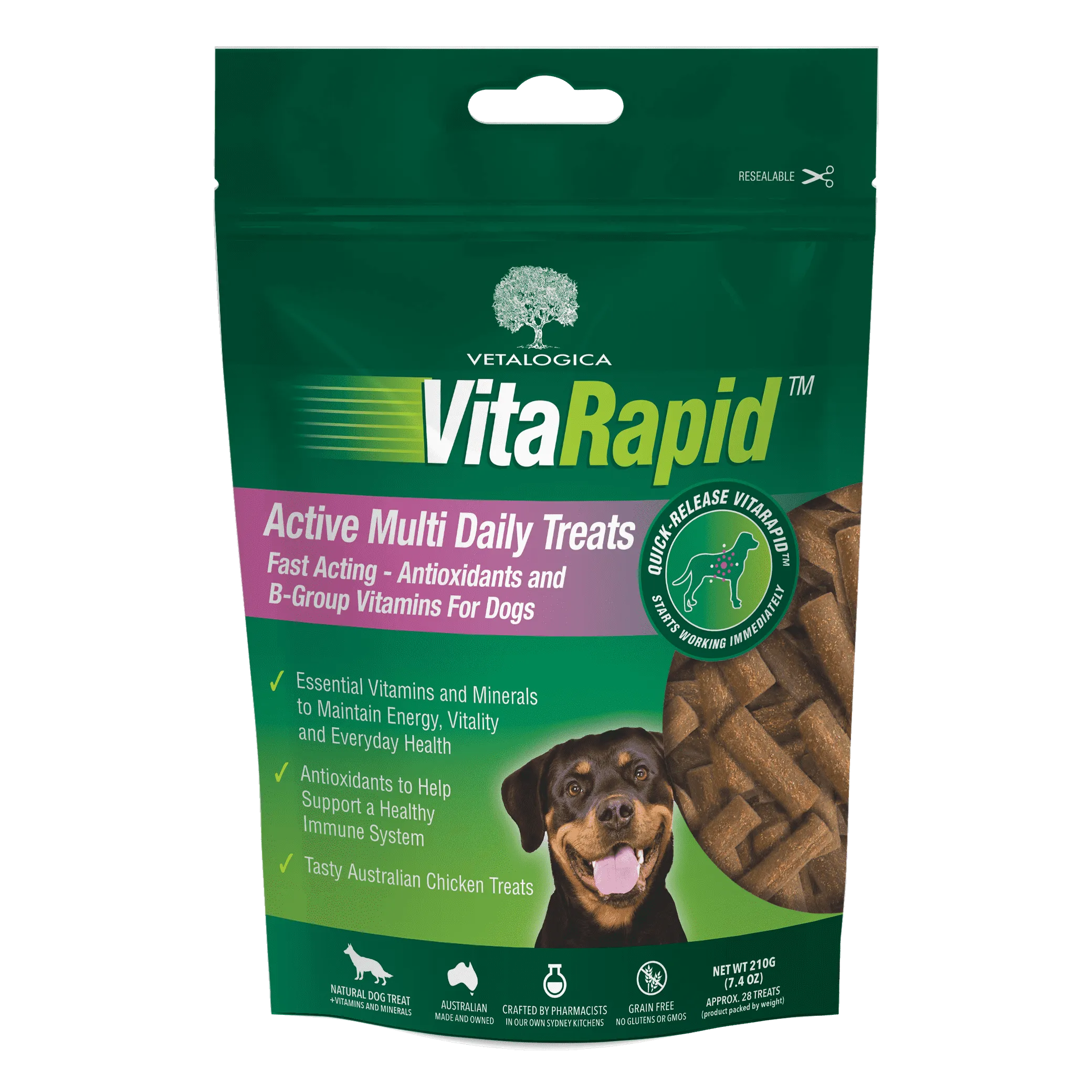 VitaRapid® Active Multi Daily Treats for Dogs 210g