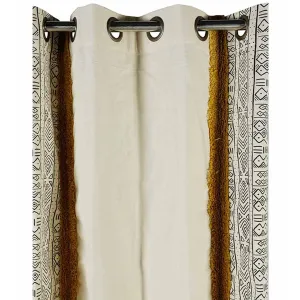 Vivacious Lines Tufted Cotton Curtain