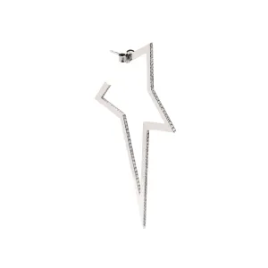 White Gold Diamond Large Star Earring