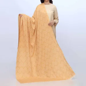 Yellow Jacquard Shawl PW3706