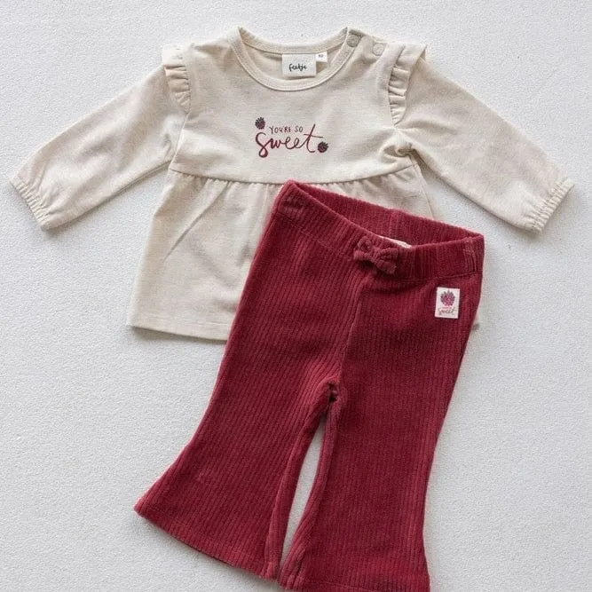 YOU'RE SO SWEET - Peached Inside Knit Jersey Swing Top